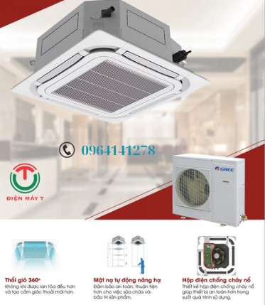 Điều Hòa Âm Trần Gree Inverter 24000Btu 1 Chiều GULD71T1/A-S/GULD71W1/NhA-S