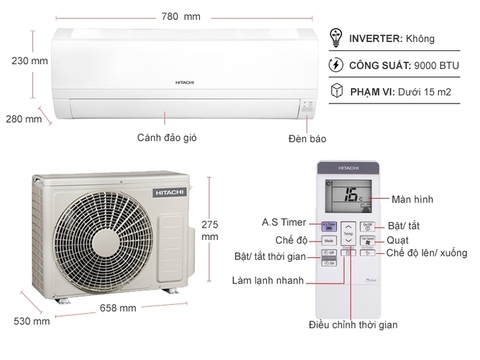 Máy lạnh Hitachi 1 HP RAS-EJ10CKV1