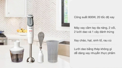 Máy xay sinh tố cầm tay Tefal HB643138 _ Hàng chính hãng