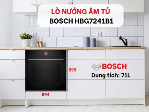Lò nướng âm tủ Bosch 71 lít HBG7241B1 ( Series 8 )