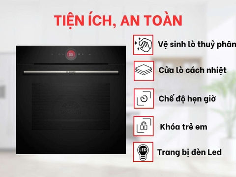 Lò nướng âm tủ Bosch 71 lít HBG7241B1 ( Series 8 )