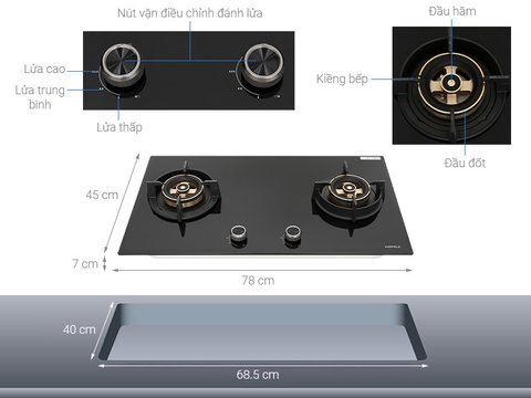 Bếp ga âm Hafele HC-G782B