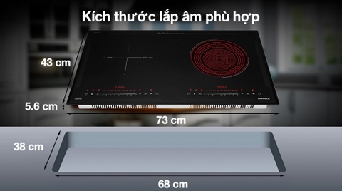 Bếp từ hồng ngoại lắp âm Hafele HC-H7321B