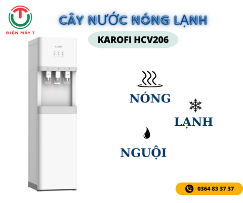 CÂY NƯỚC NÓNG LẠNH KAROFI HCV206