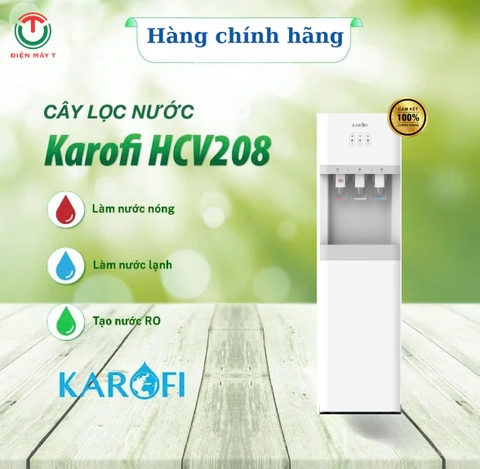 Cây nước nóng lạnh nguội hút bình Karofi HCV208  [Mới 2024]
