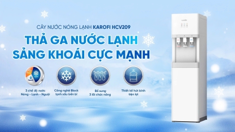 Cây nước nóng lạnh nguội hút bình Karofi HCV209