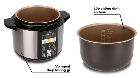 Nồi áp suất điện Philips 5 lít HD2136/66