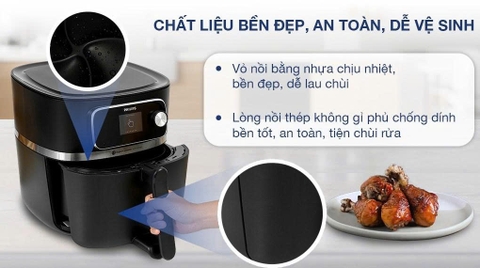 Nồi chiên không dầu Philips 8.3 lít HD9880/90