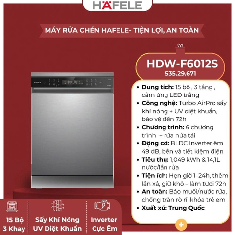 Máy rửa chén độc lập Hafele HDW-F6012S (535.29.671)