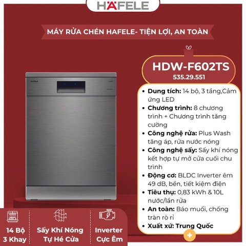 Máy rửa chén Hafele HDW-F602TS (535.29.551)