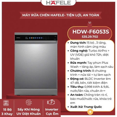 Máy rửa chén độc lập Hafele HDW-F6053S (535.29.702)