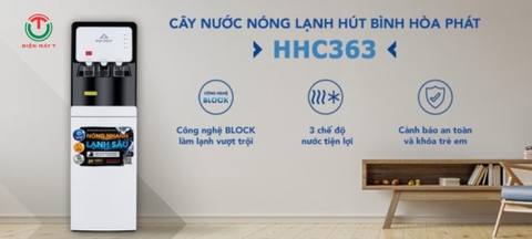 Cây nước nóng lạnh hút bình Hòa Phát HHC363