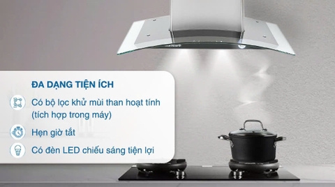 Máy hút mùi kính cong BlueStone HOB-8735