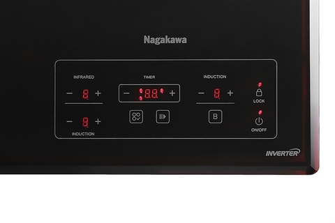 Bếp từ hồng ngoại 3 vùng nấu lắp âm Nagakawa NAG1253M