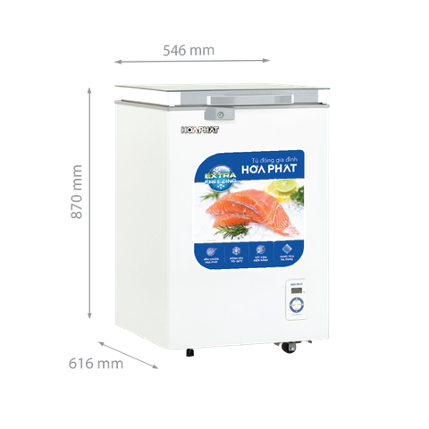 Tủ đông Hòa Phát mặt kính 1 ngăn 1 cánh HPF AD6107.T