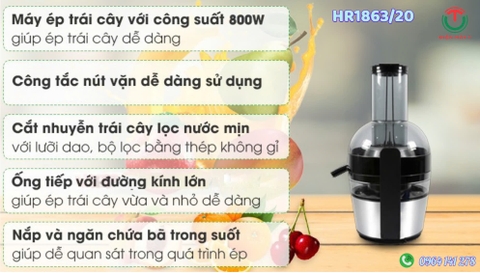 Máy ép trái cây Philips HR1863