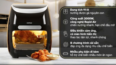 Lò chiên không dầu 11 lít Hafele HS-AF1102B