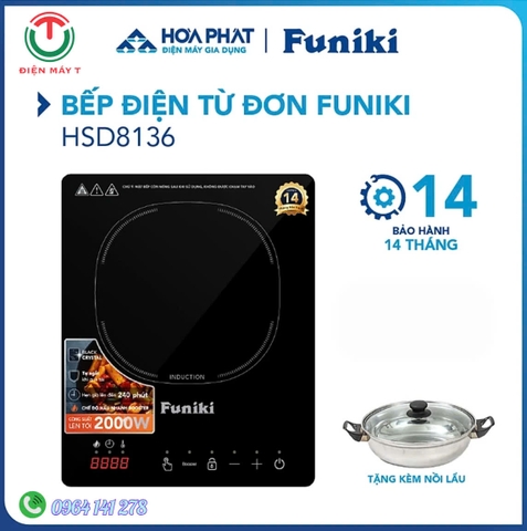 Bếp từ đơn Funiki HSD8136 (tặng kèm nồi)