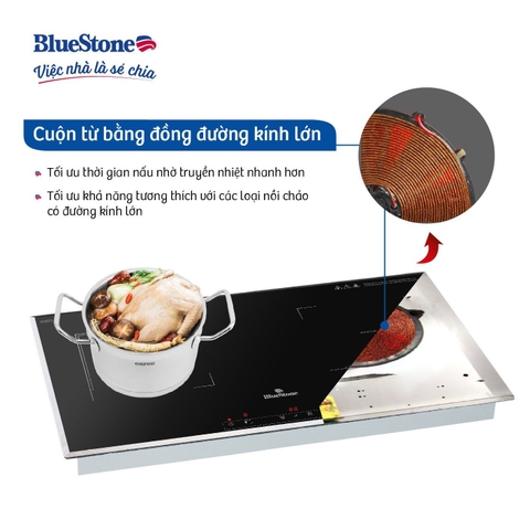 Bếp từ đôi lắp âm BlueStone ICB-6833