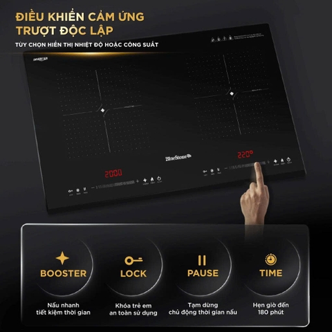 Bếp Từ Đôi BlueStone 5200W ICB-6939