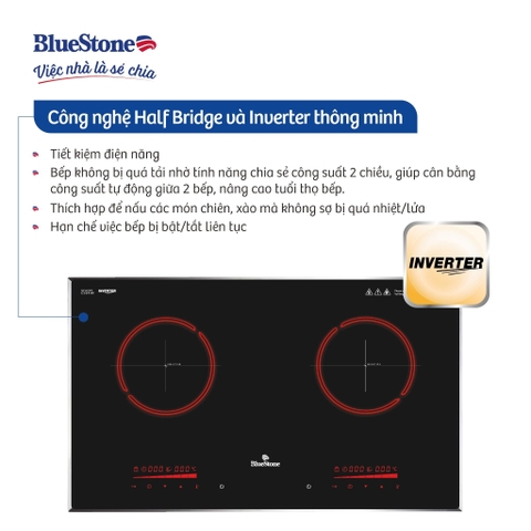 Bếp từ đôi lắp âm BlueStone ICB-6948