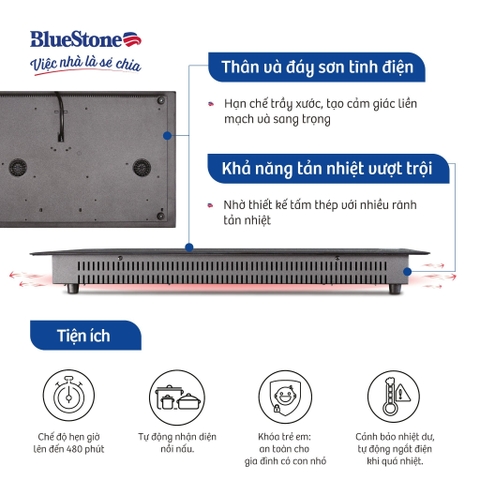 Bếp từ đôi lắp âm BlueStone ICB-6948