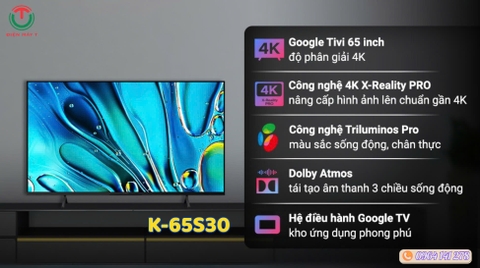 Google Tivi Sony 4K 65 inch K-65S30
