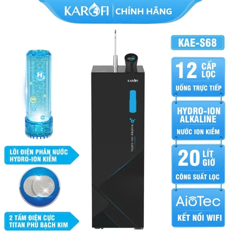 Máy lọc nước Hydro-ion kiềm Karofi KAE-S68