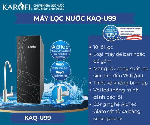 Máy lọc nước để bàn ( gầm) Karofi KAQ-U99