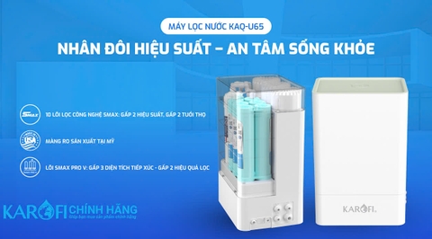 Máy lọc nước Karofi KAQ-U65 - 10 Lõi [ Mẫu Mới 2024 ]