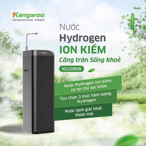 Máy lọc nước RO Hydrogen nguội lạnh Kangaroo Waterfall KG100EW - 7 lõi
