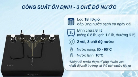 Máy lọc nước RO nóng nguội lạnh Hydrogen Kangaroo 10 lõi KG10A13