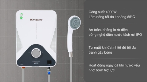 BÌNH NƯỚC NÓNG TRỰC TIẾP KANGAROO KG589GP ( Có Bơm )
