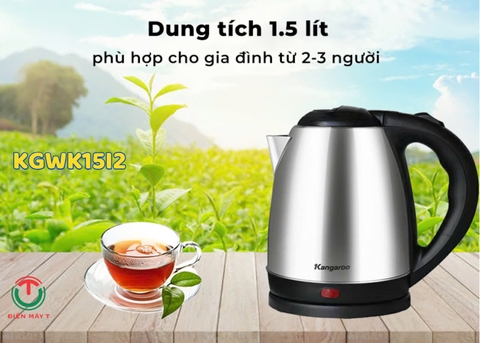 Bình đun siêu tốc Kangaroo 1.5 lít KGWK15I2