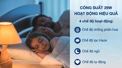 Máy lọc không khí tạo ẩm Sharp 29W KI-N40V-H