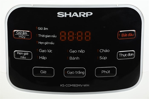 Nồi cơm điện tử Sharp 1.8 lít KS-COM183MV-WH