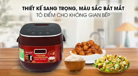 Nồi cơm cao tần Sharp 1.8 lít KS-IH191V ( BK/GL/RD )