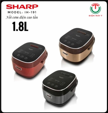 Nồi cơm cao tần Sharp 1.8 lít KS-IH191V ( BK/GL/RD )