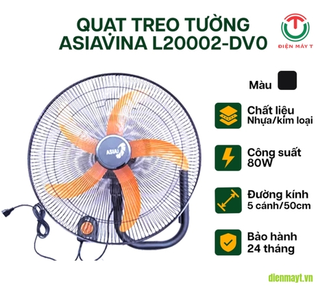 Quạt treo ASIAvina L20002-DV0 Đen