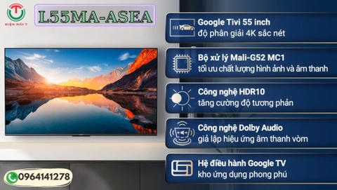 Google Tivi Xiaomi A 4K 55 inch L55MA-ASEA 2025