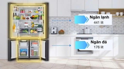Tủ lạnh LG Inverter 617 lít Multi Door InstaView LFB61BLGAI