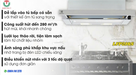 Máy hút mùi âm tủ Electrolux LFP216S