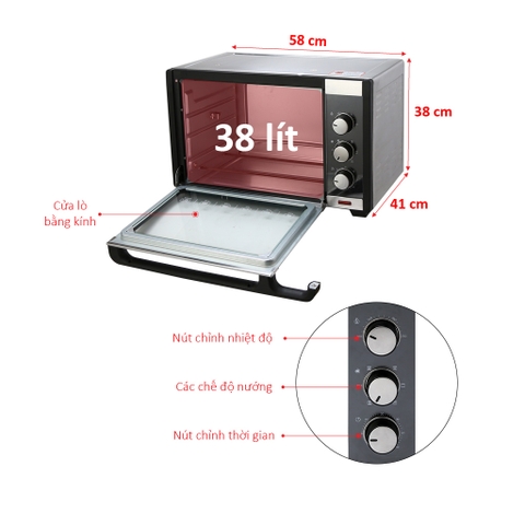 Lò nướng Pensonic PEO-3802G