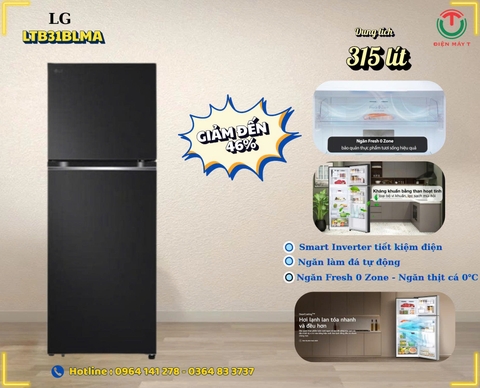 Tủ lạnh LG Inverter 315 lít LTB31BLMA