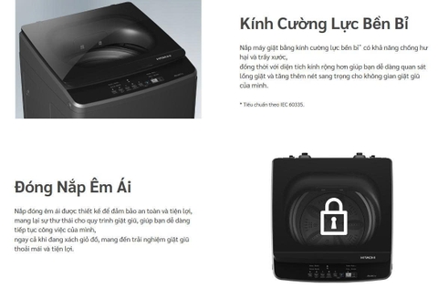 Máy giặt Hitachi Inverter 9 Kg LTL 09MV00 GG