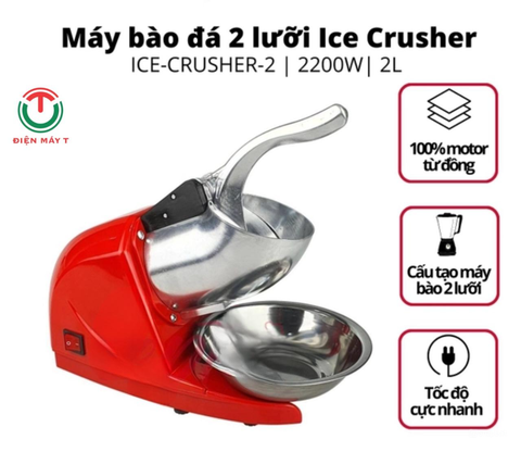 Máy bào đá tuyết Ice Crusher 500W 2 Lưỡi