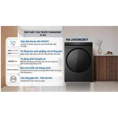 Máy Giặt Panasonic Inverter 12 Kg NA-24VDW1BVT