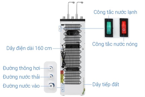 Máy lọc nước RO nóng nguội lạnh Hydrogen Hòa Phát HPN669 12 lõi
