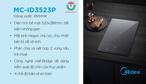 Bếp từ đôi Inverter Midea MC-ID3523P - Hàng chính hãng