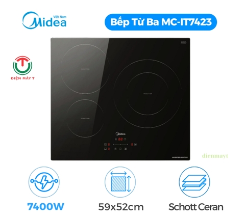 Bếp từ ba vùng nấu Midea MC-IT7423 - Hàng chính hãng